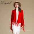 Trendy Women Elegant Red 100% pure Cashmere Pashmina Shawl